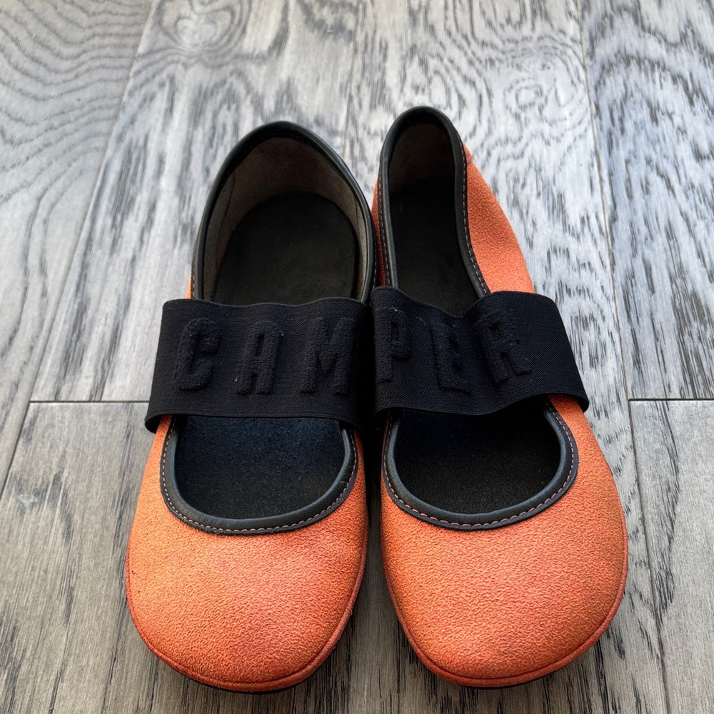 Camper Right Ballerinas Vibrant Orange  Shoes shoes size 38